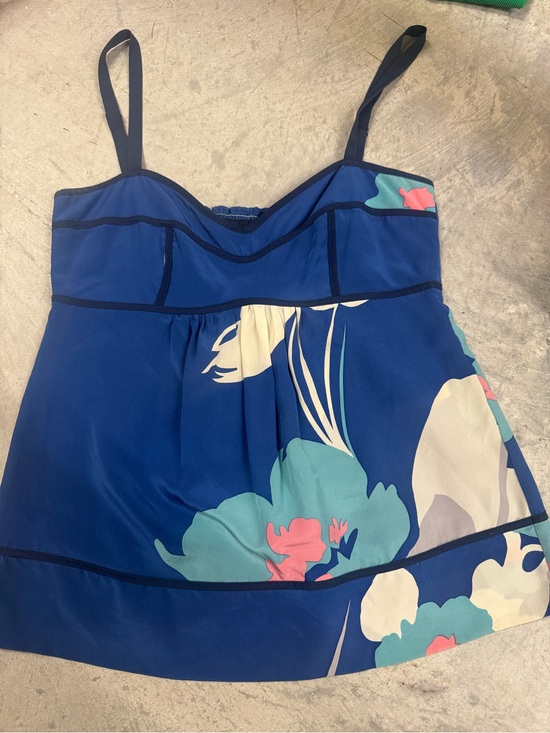 Yumi Kim Tops - Yumi Kim Blue Floral 100% Silk Camisole